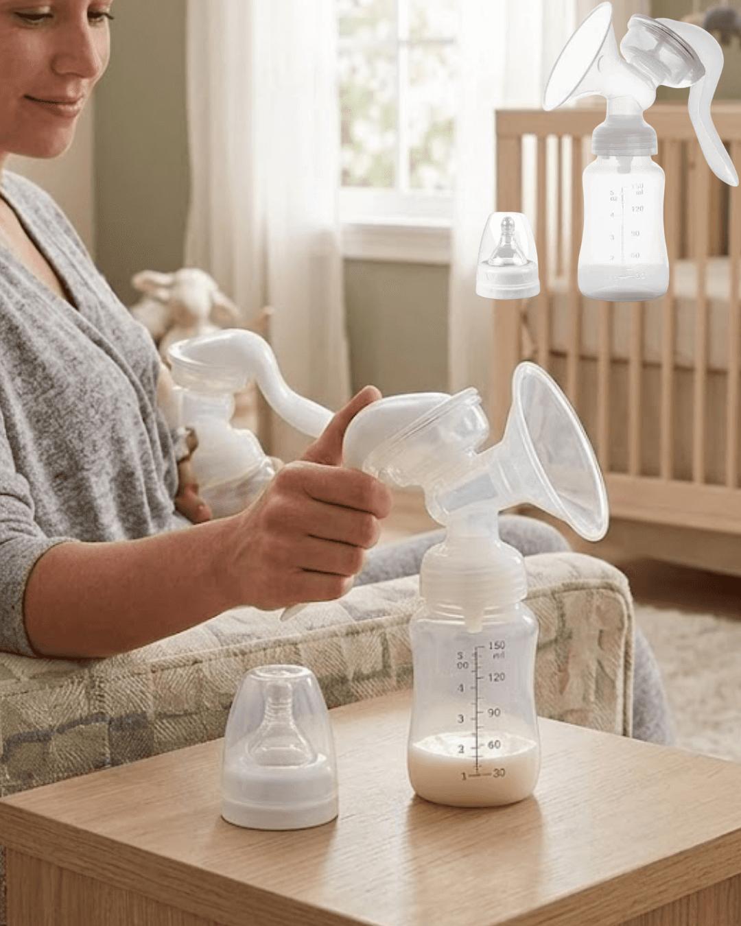ACURA Manuel Göğüs Pompası Masaj Özellikli BPA İçermez 180 ML