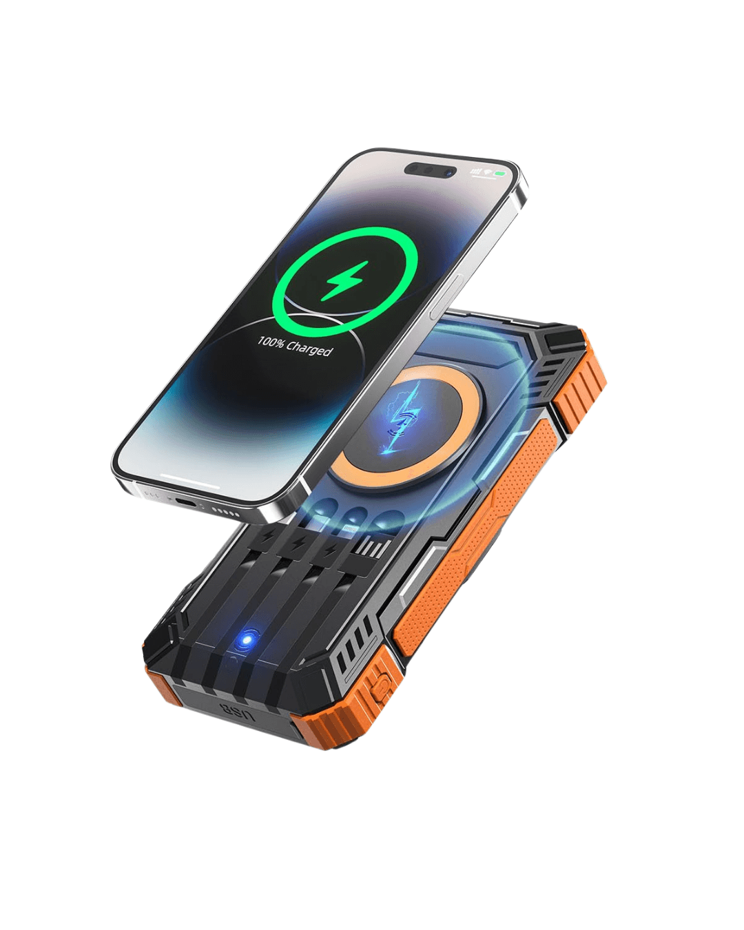Güneş Enerjili 20000 mAh Powerbank Kablosuz Hızlı Şarj Taşınabilir 3