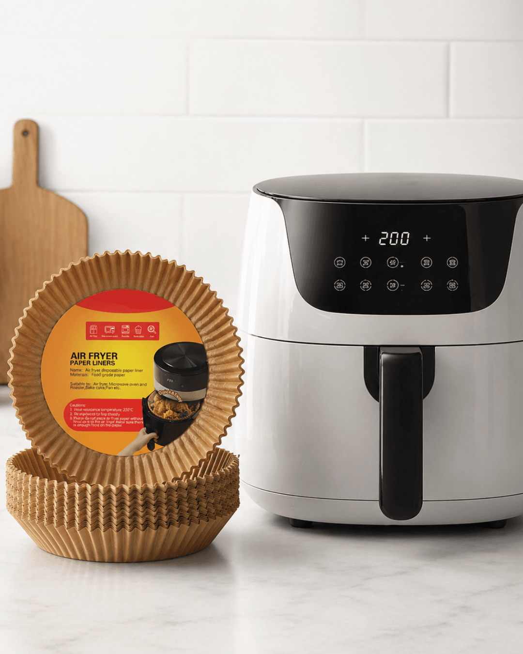 100 Adet Airfryer Kağıdı Su Geçirmez Yağ Tutmaz Pişirme Altlığı Fritöz