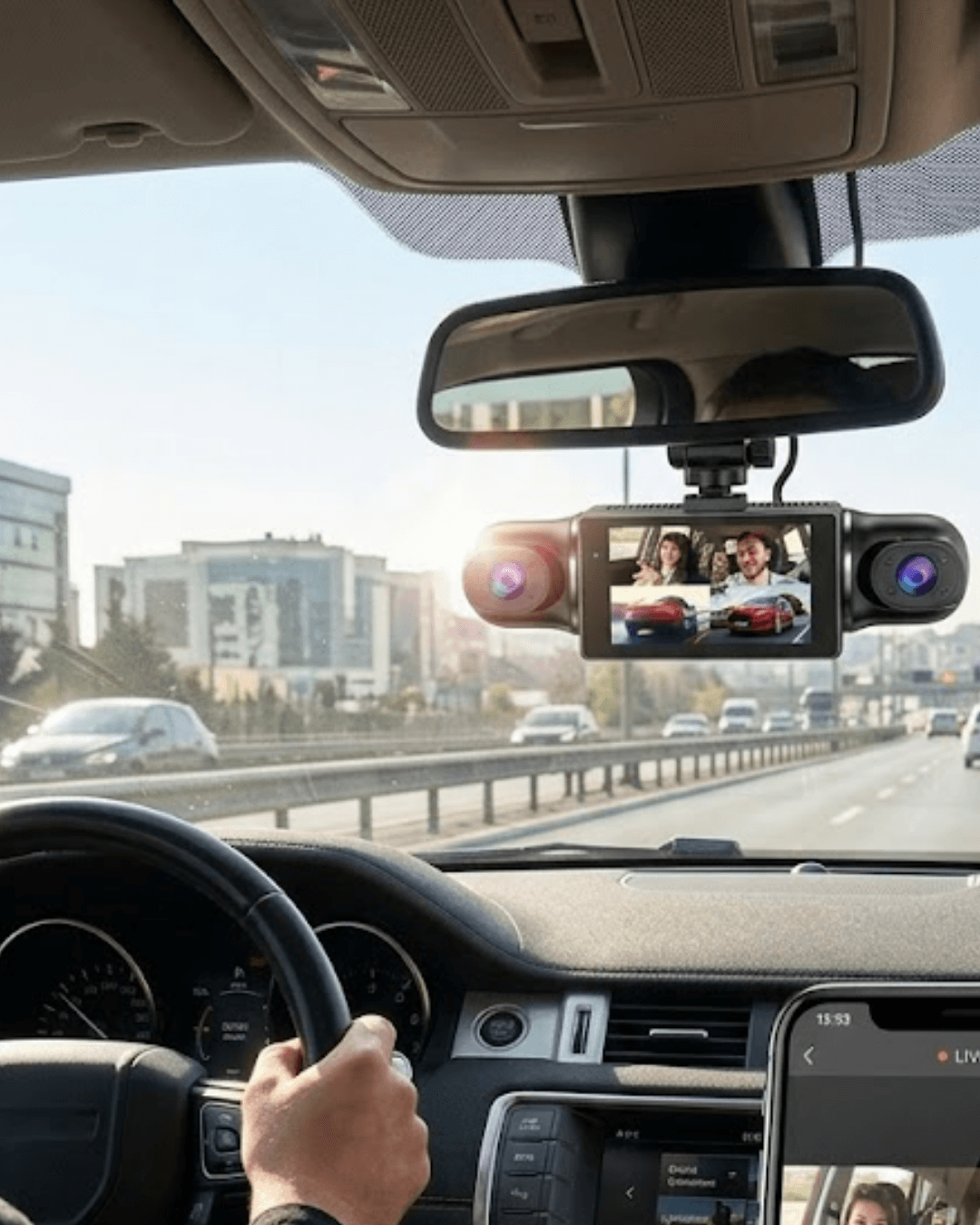 1080P Araç Kamerası WiFi Mobil Uygulama Bağlantılı G Sensörlü Güvenlik Sistemi