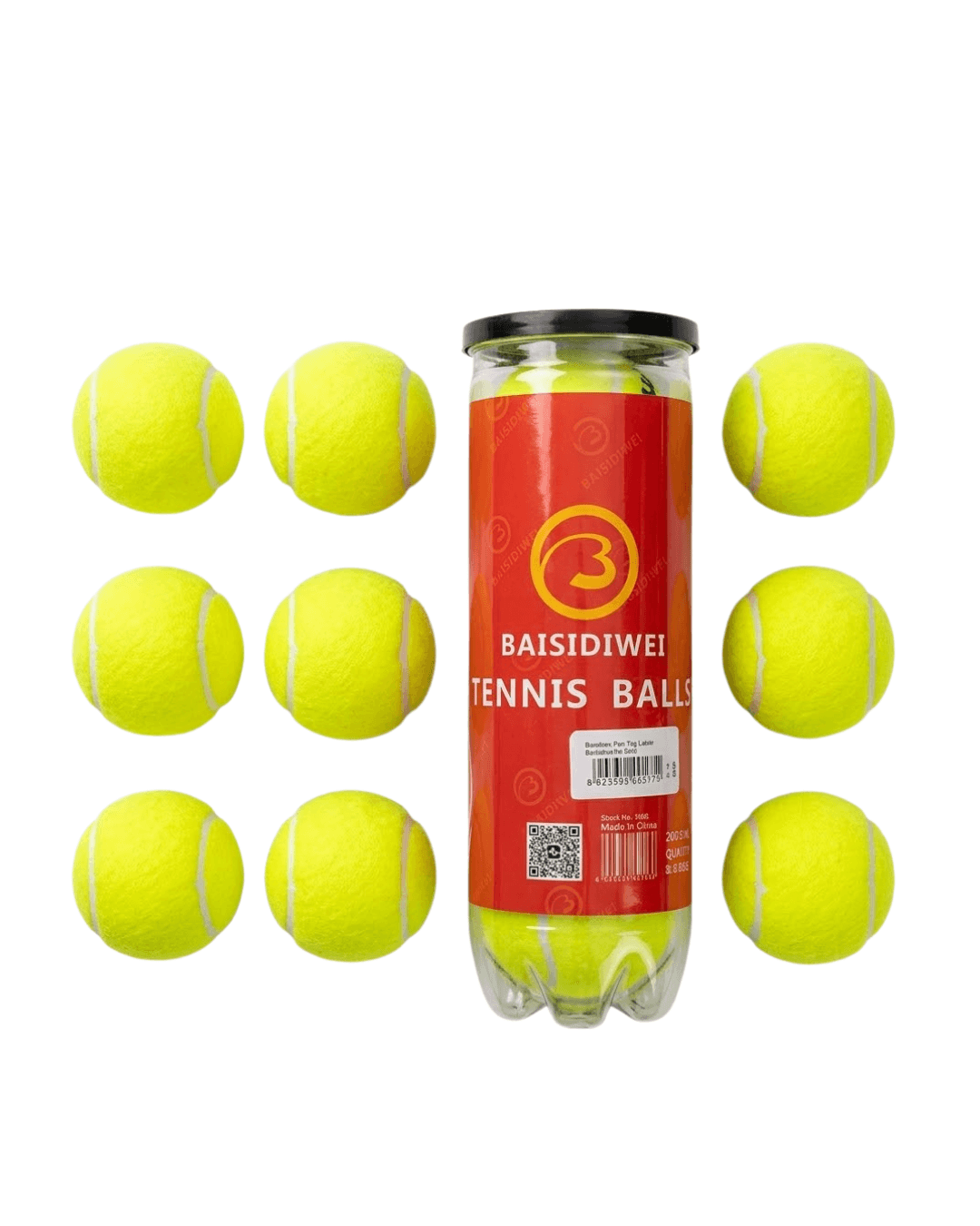 Tenis Topu 9'lu Set - Antrenman ve Maç İçin Dayanıklı Yüksek Performanslı Toplar