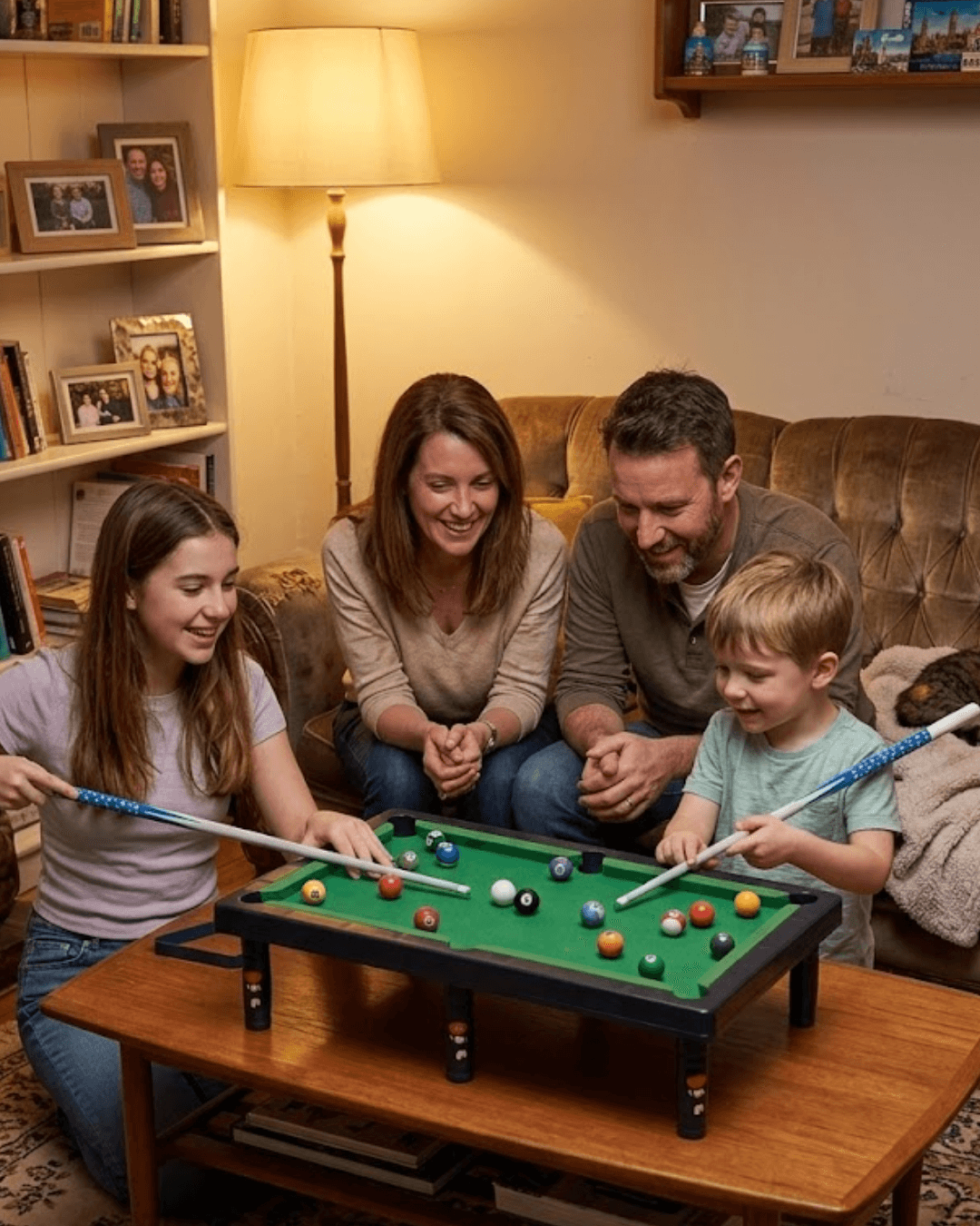 Çocuklar İçin Bilardo Seti Masaüstü Snooker ve Pool Oyuncak Evde Oyun