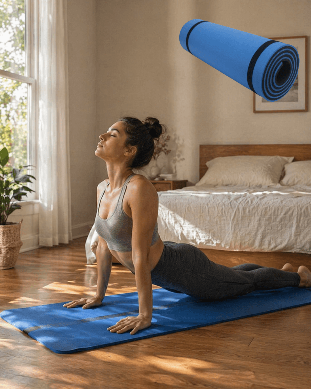 10 mm Fitness Pilates Matı Kaydırmaz Taban Konforlu Spor Minderi Hafif Taşınabilir