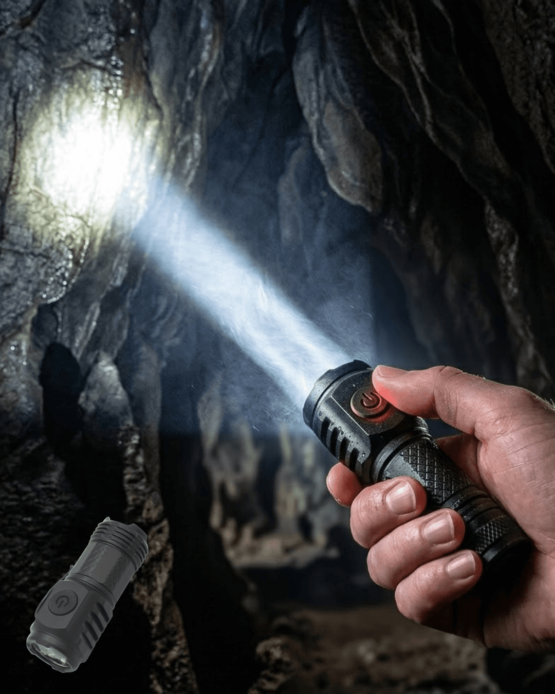 Taşınabilir Mini El Feneri USB Type-C Şarjlı 3 LED Dayanıklı Tasarım