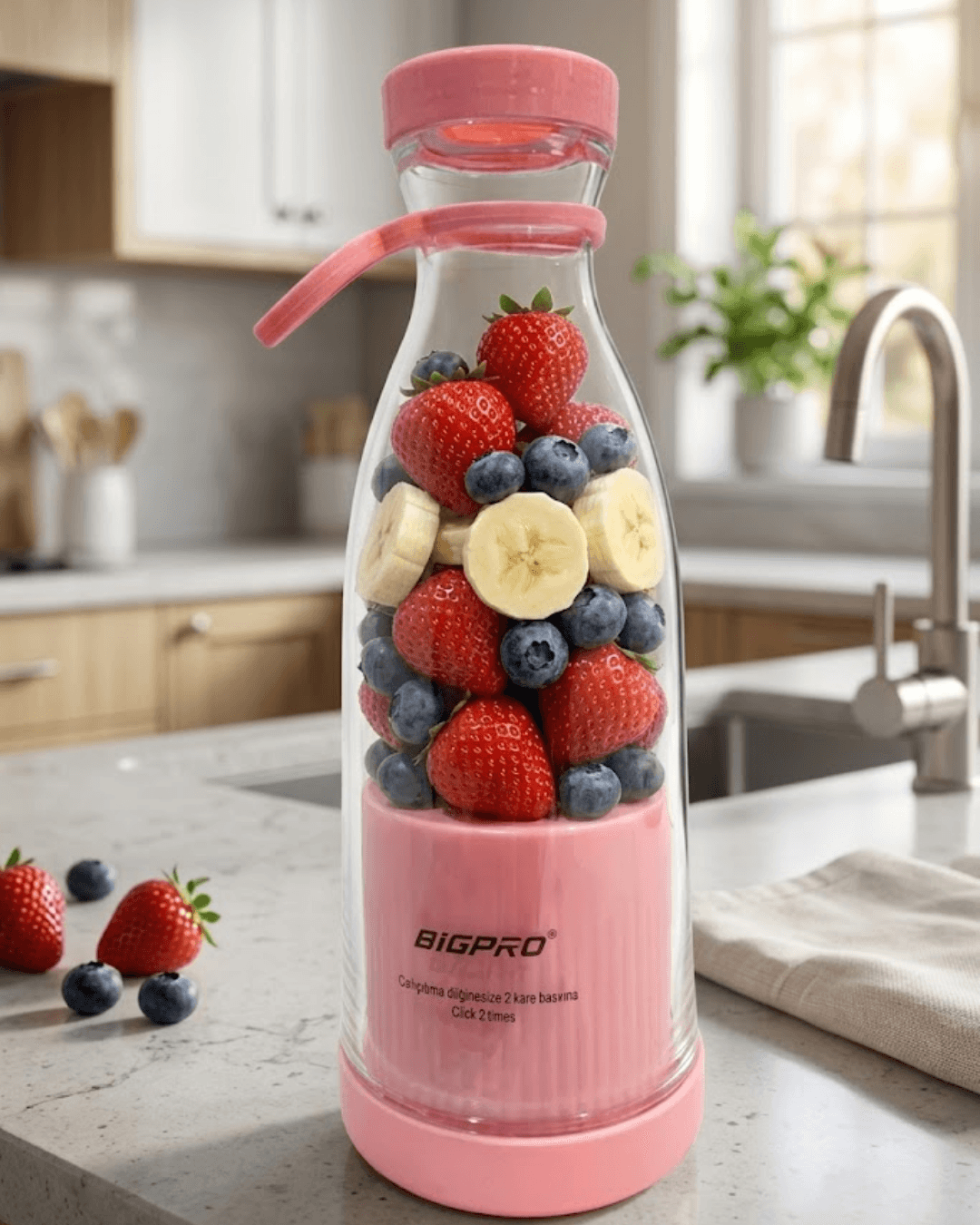 USB Şarjlı Mini Blender Taşınabilir Smoothie Yapıcı Hafif Pratik Tasarım