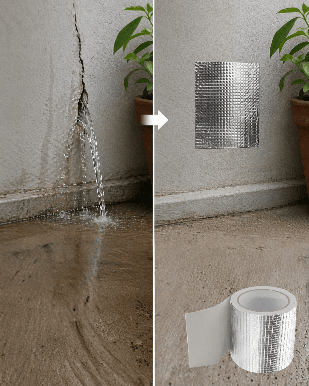96mm Geniş Tamir Bandı 2 Metre Çatı Boru Balkon Sızdırmaz Onarım Bandı