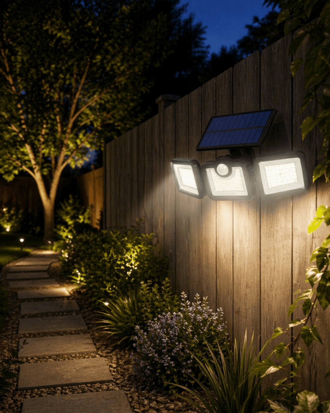 Solar LED Projektör Sensörlü Dış Mekan Güvenlik Lambası 20W