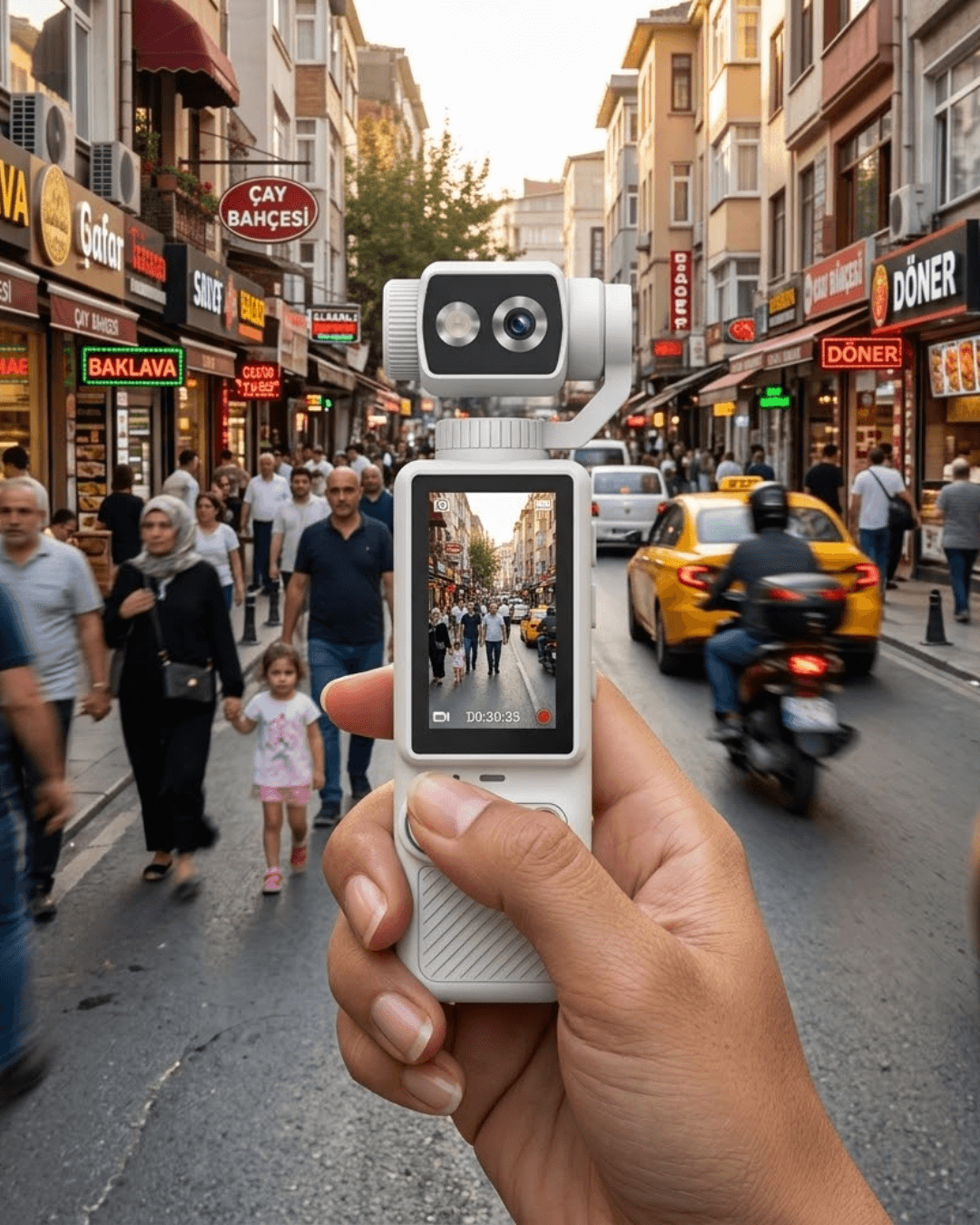 Kompakt 4K Video Kamera Otomatik Netleme Dahili Işık El Kamerası