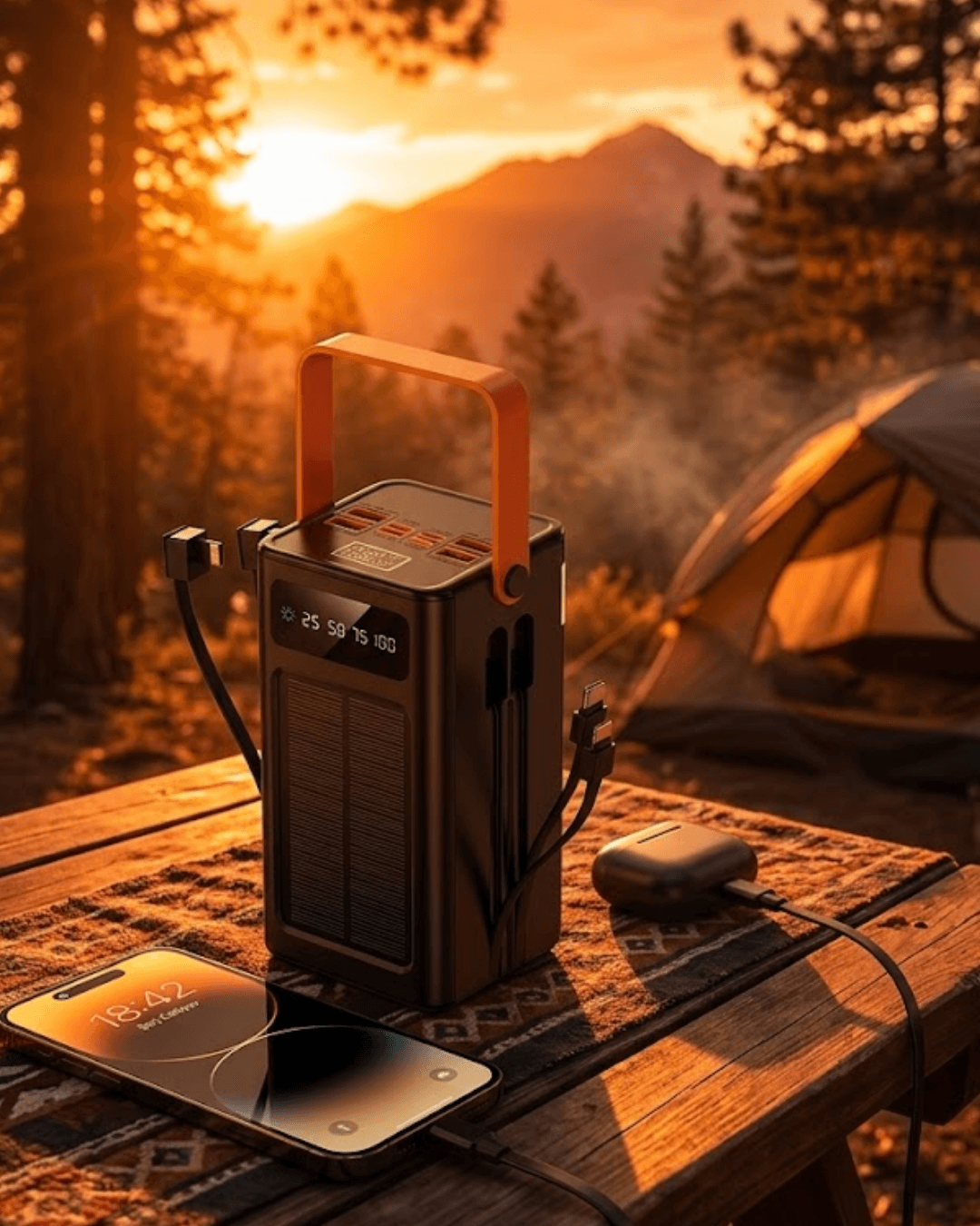 Çok Amaçlı Solar Powerbank 80.000 mAh Yüksek Kapasiteli Taşınabilir Şarj Cihazı