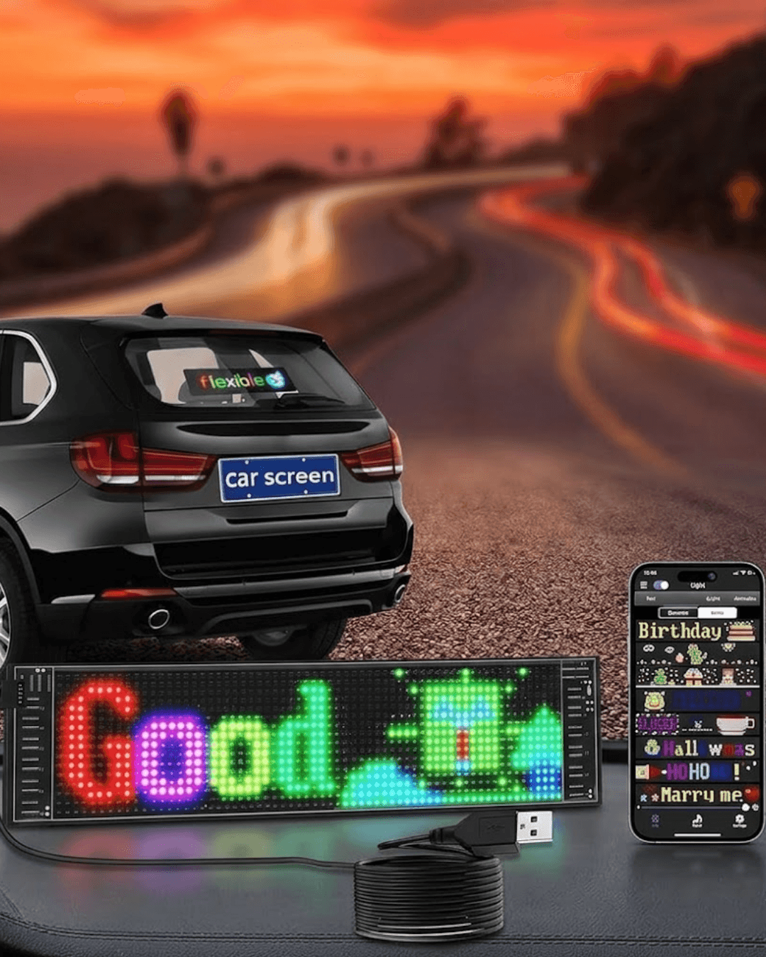 Dekoratif LED Yazı Paneli RGB Animasyonlu Uzaktan Kumandalı Ekran 16x96