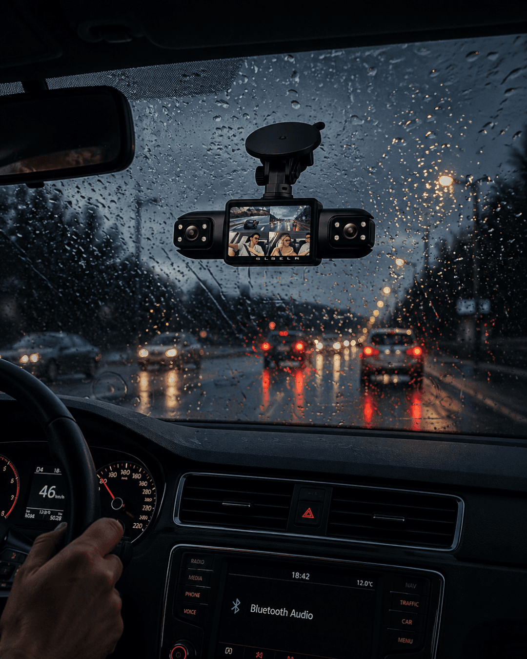 Full HD Araç İçi Kamera Geniş Açılı Lens HDR Gece Görüş Kesintisiz Kayıt