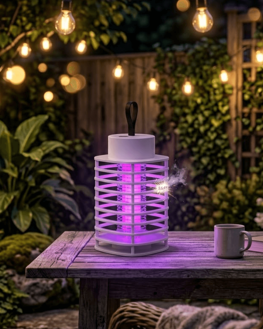 Akıllı Elektrikli Böcek Öldürücü Lamba UV Mor Işık Sessiz Gece Duvara Asılabilir
