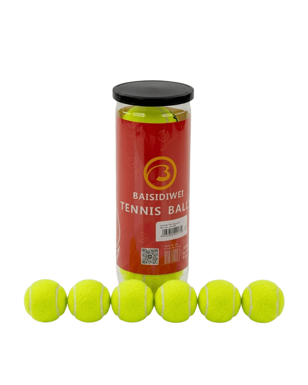 Dayanıklı Tenis Topu 6'lı Set Yüksek Zıplama Uzun Ömür Standart Ölçü