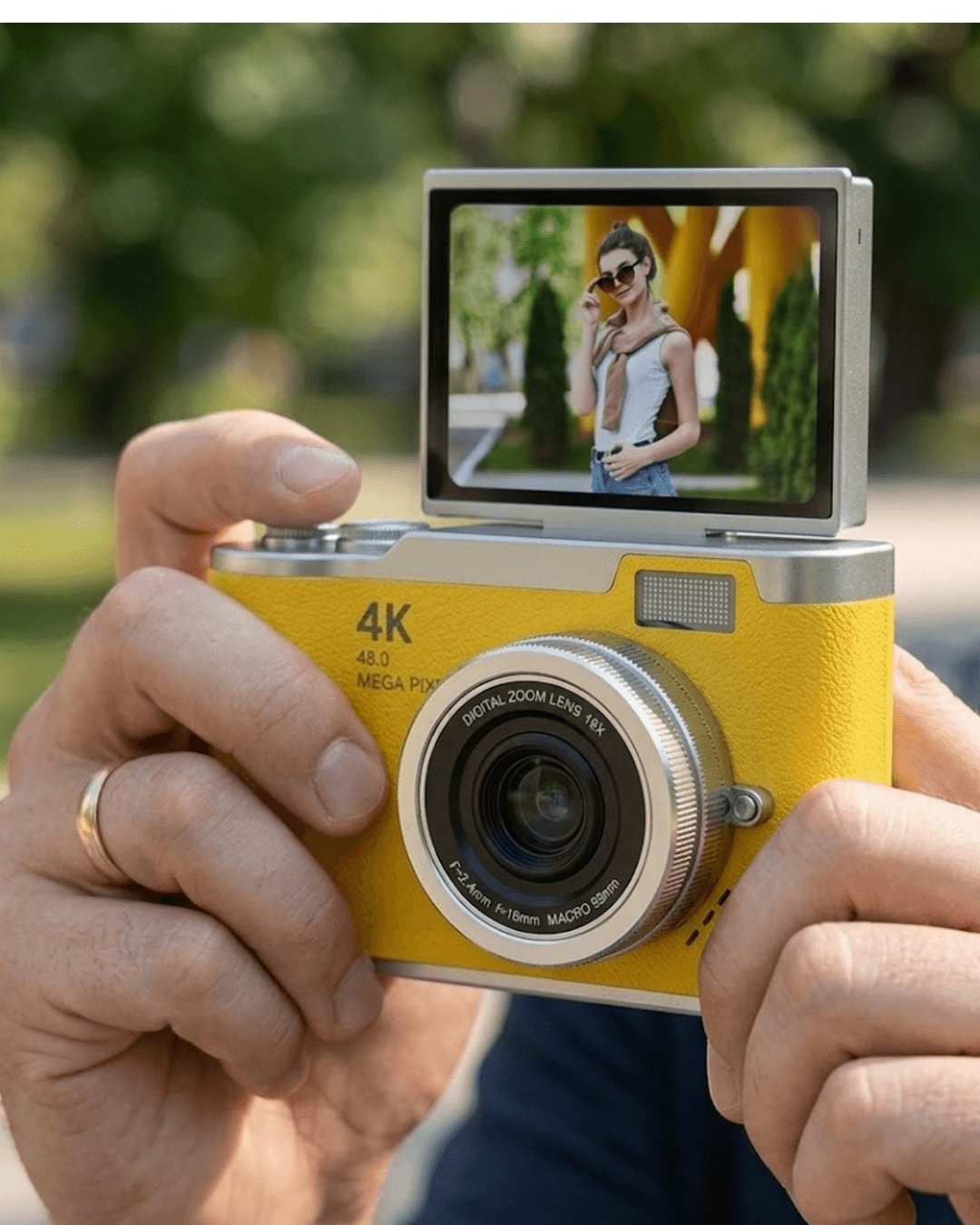 48 MP Dijital Kamera Flip Screen 18x Zoom Uzun Pil Ömrü Profesyonel Çekim