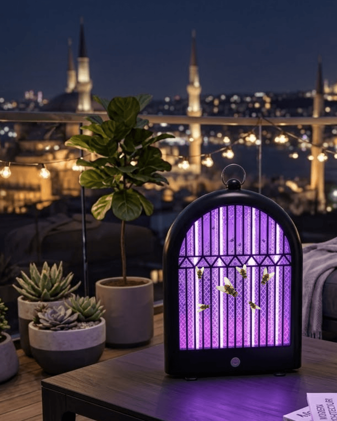 Sessiz Sivrisinek Lambası Şarjlı UV Işık ile Güvenli Sinek Kovucu
