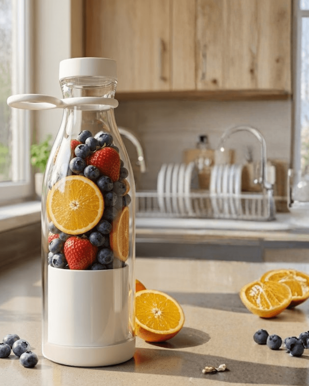 Taşınabilir Blender 380 ml USB Şarjlı Meyve ve Smoothie Hazırlayıcı Pratik