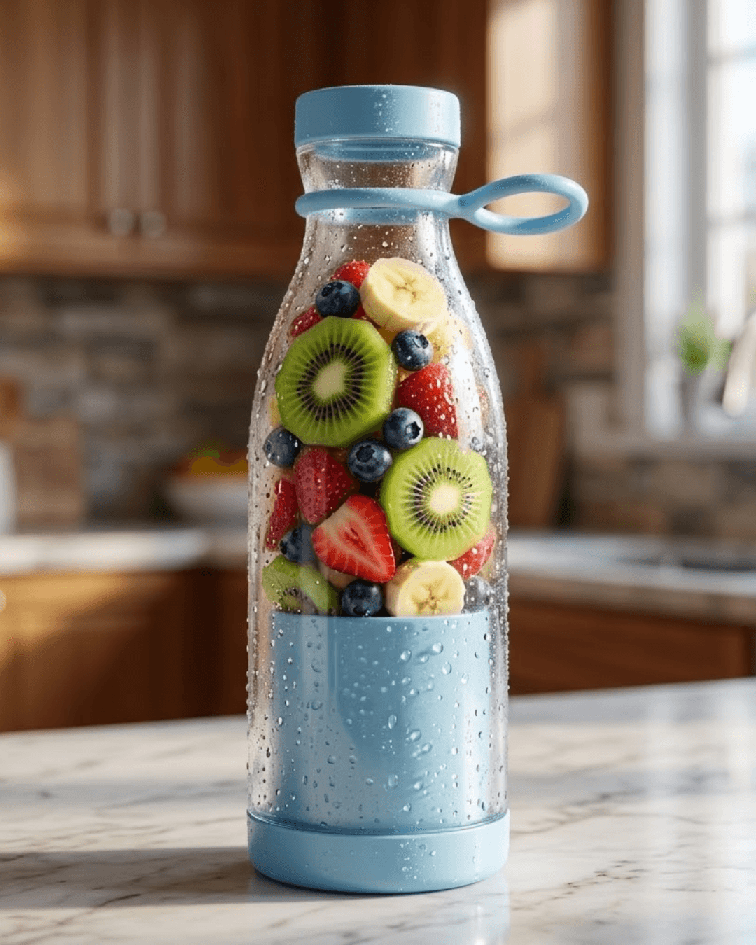 Taşınabilir Blender 380 ml USB Şarjlı Meyve Karıştırıcı Kolay Temizlenebilir Kablosuz