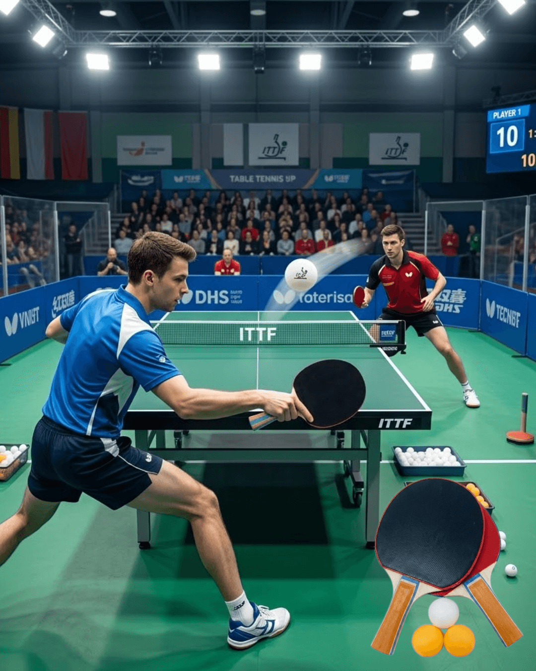 Masa Tenisi Oyun Seti - 2 Raket 3 Top ile Evde Spor ve Eğlence Aktiviteleri