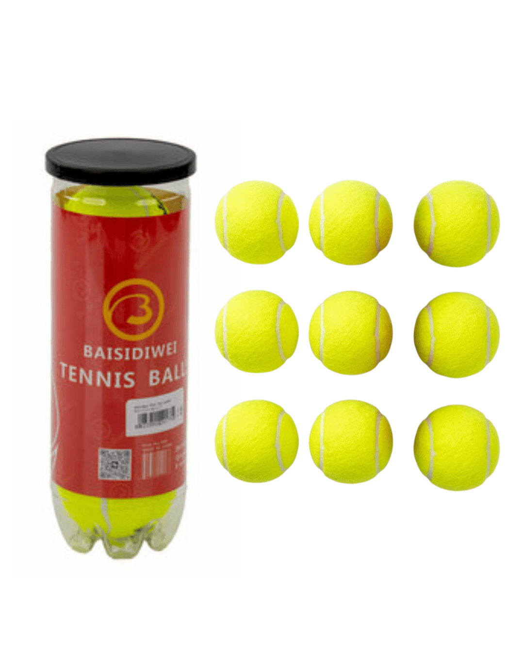 9'lu Tenis Topu Seti Profesyonel ve Amatör Kullanım İçin Dayanıklı Keçe Kaplama
