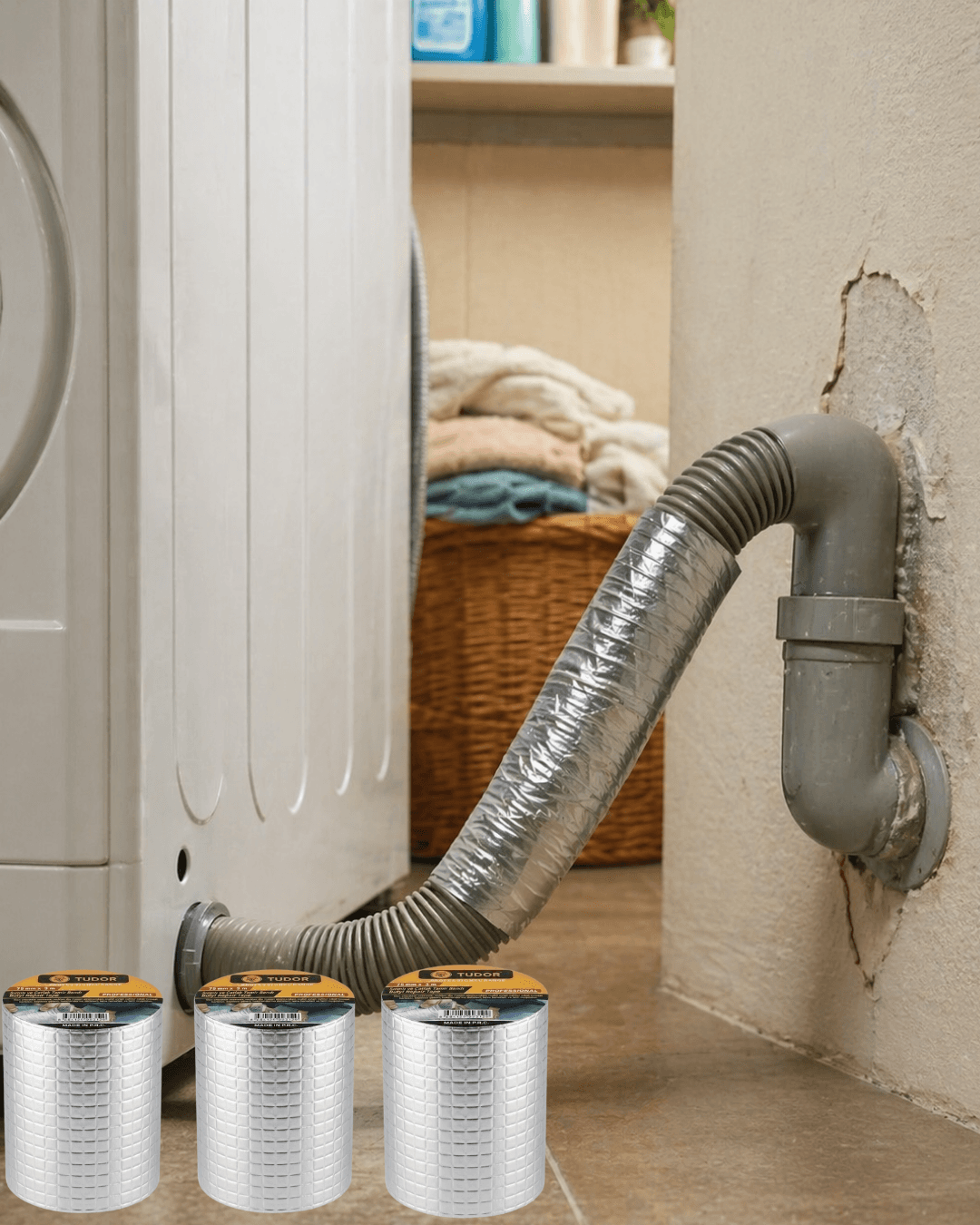3 Lü Set Güçlü Yapışkanlı Su Yalıtım Bandı 72 mm 2 Metre - Sızdırmazlık Bandı