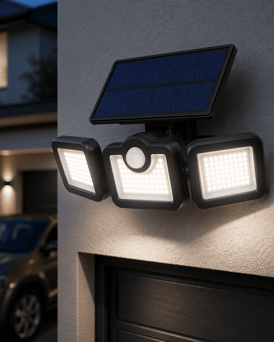 Kablosuz Solar Projektör Hareket Sensörlü Dış Cephe Lambası Güçlü LED