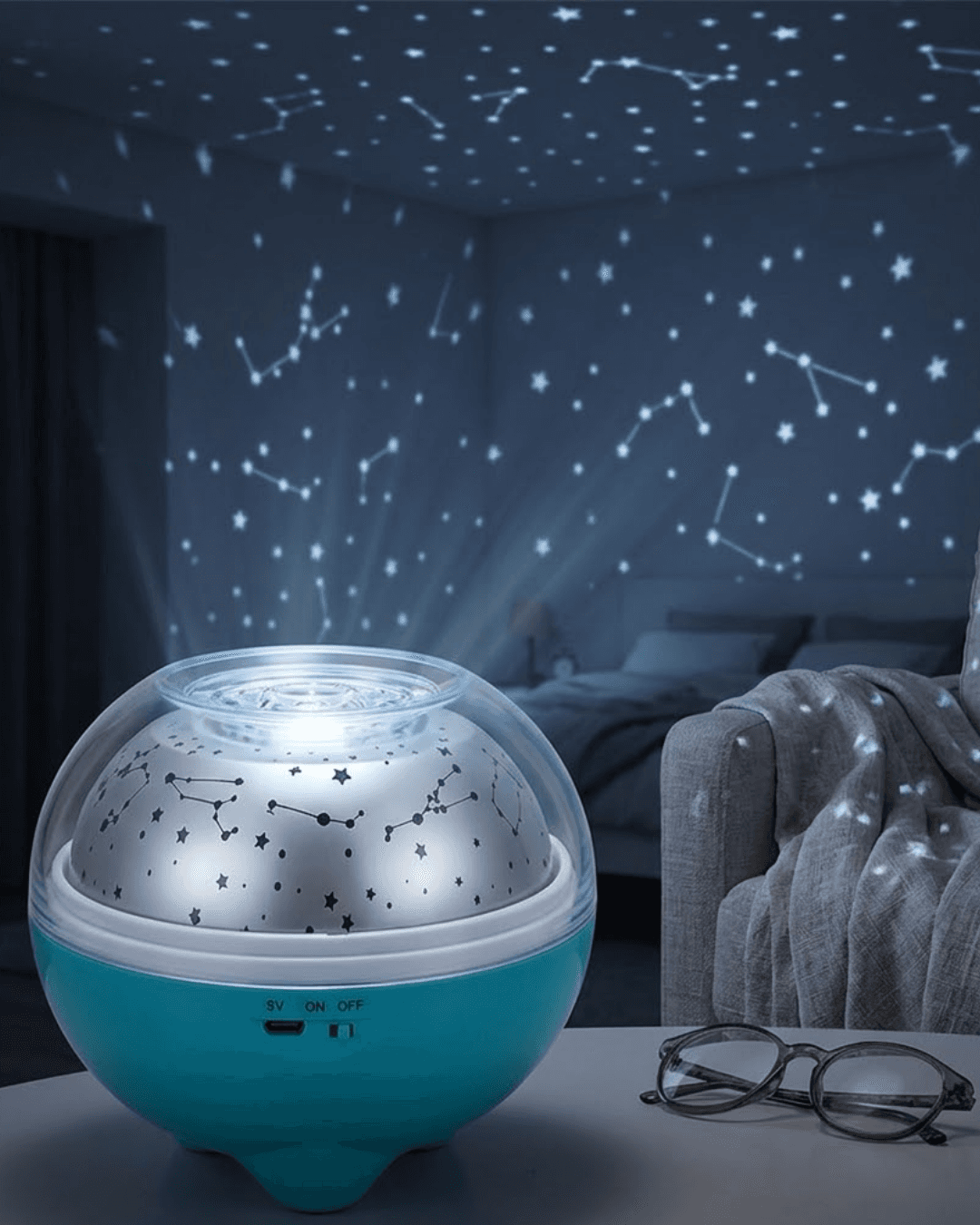 Dream Star Çok Fonksiyonlu Yıldız Projeksiyon Gece Lambası Bluetooth Hoparlörlü