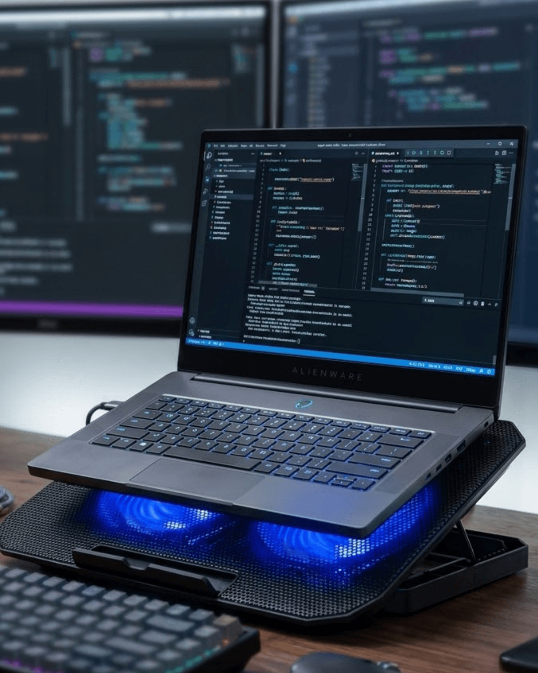 N99 Ayarlanabilir Laptop Soğutucu Stand Çift Fanlı Bilgisayar Soğutucusu