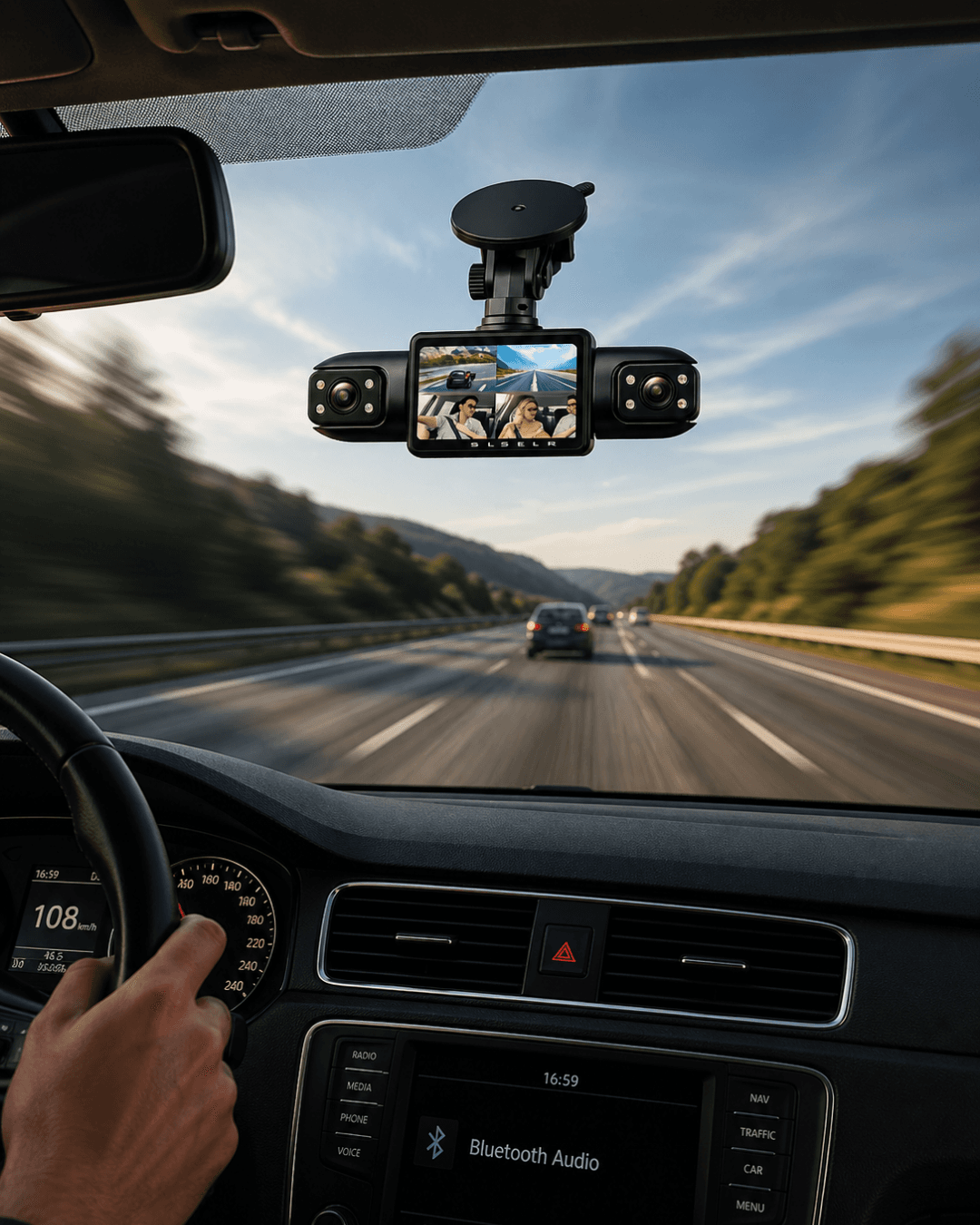 4İN1 M3 Araç Kamerası Full HD Geniş Açı Hareket Algılama Loop Recording