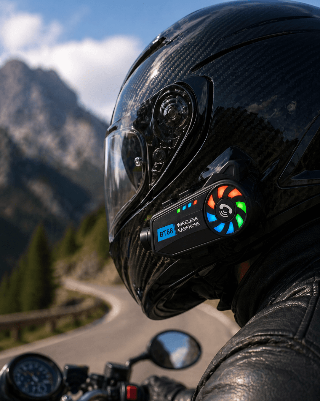 BT68 Kameralı İntercom Kask Kamerası 1080P Bluetooth 3000mAh Uzun Pil Ömrü