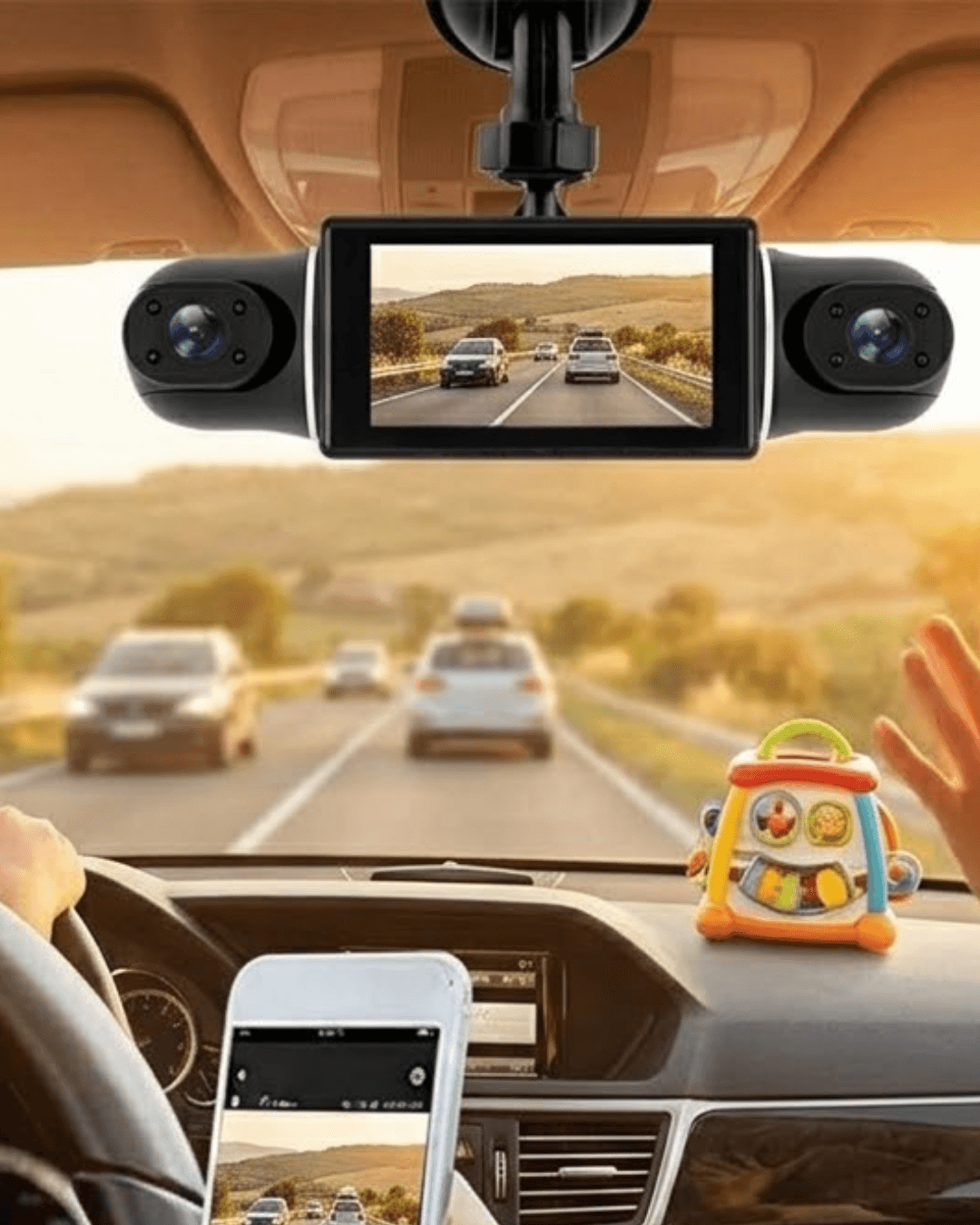 UY10 Araç Kamerası 1080P Full HD 170 Derece WiFi Gece Görüşlü Loop Kayıt