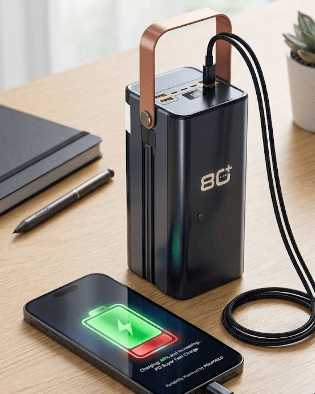 80000 mAh Powerbank Yüksek Kapasiteli Taşınabilir Hızlı Şarj Cihazı