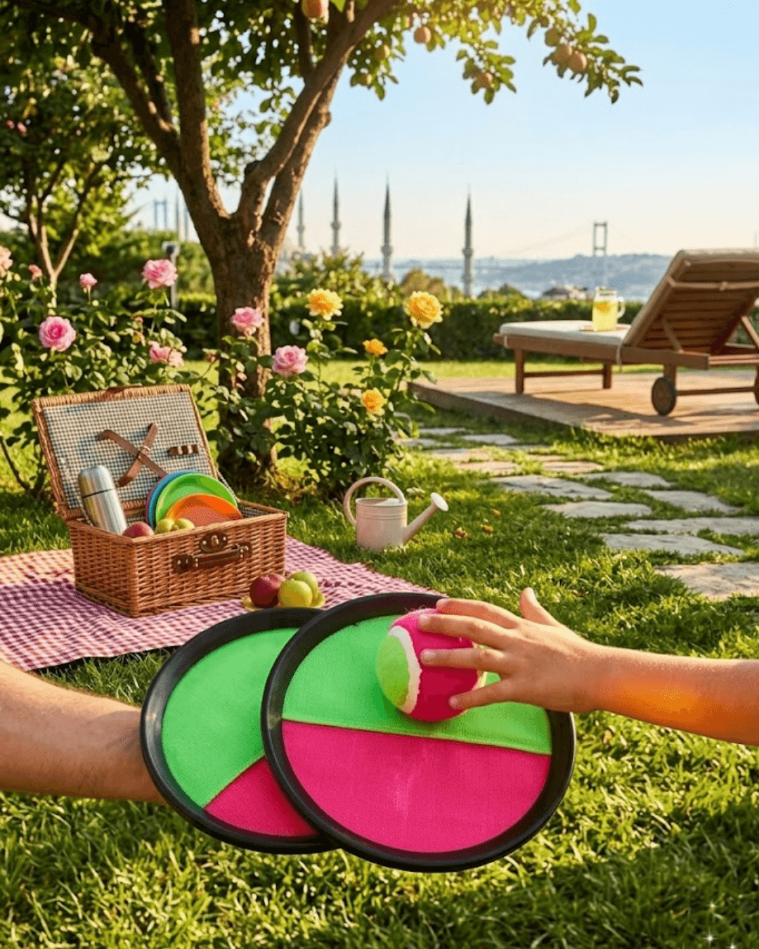 BSR506 El Tenisi Cırtlı Top Yakalama Oyunu Çocuklar İçin Aktif Aile Eğlencesi