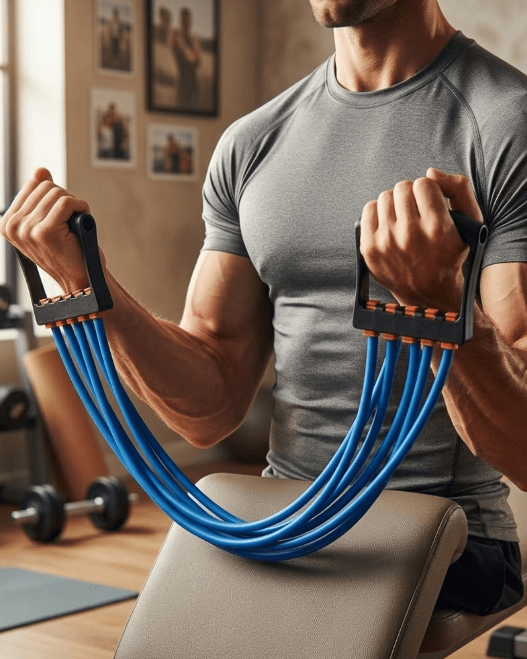 BSR305 Direnç Lastiği Kas Geliştirme Egzersiz Bandı Ev Spor Aleti