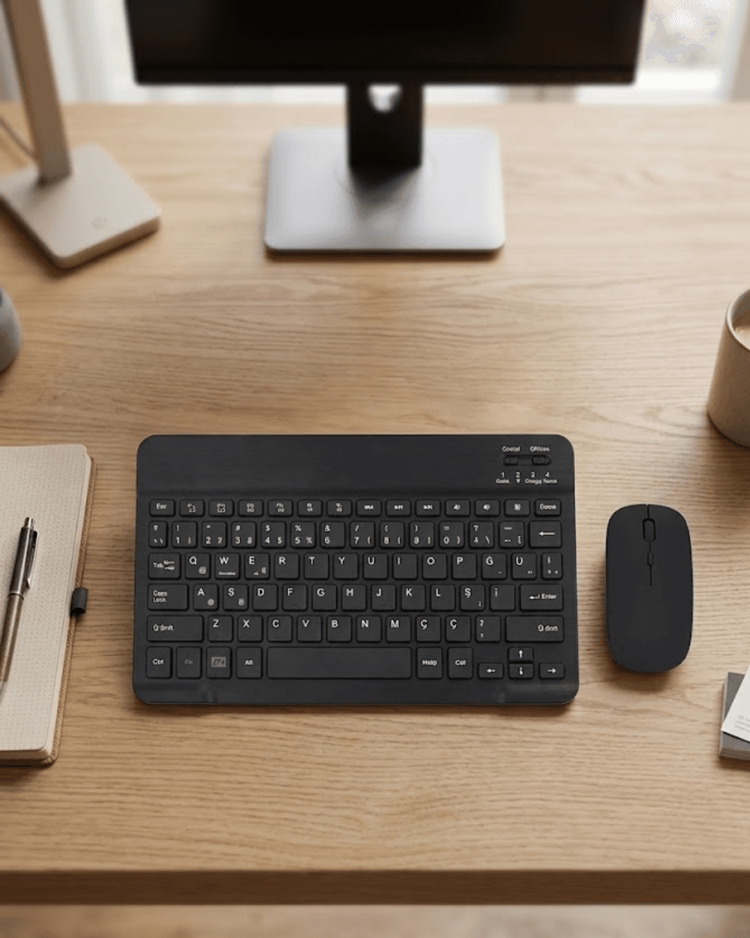 Wireless Klavye Mouse Seti 8031 Kablosuz İnce Tasarım Ofis Seti