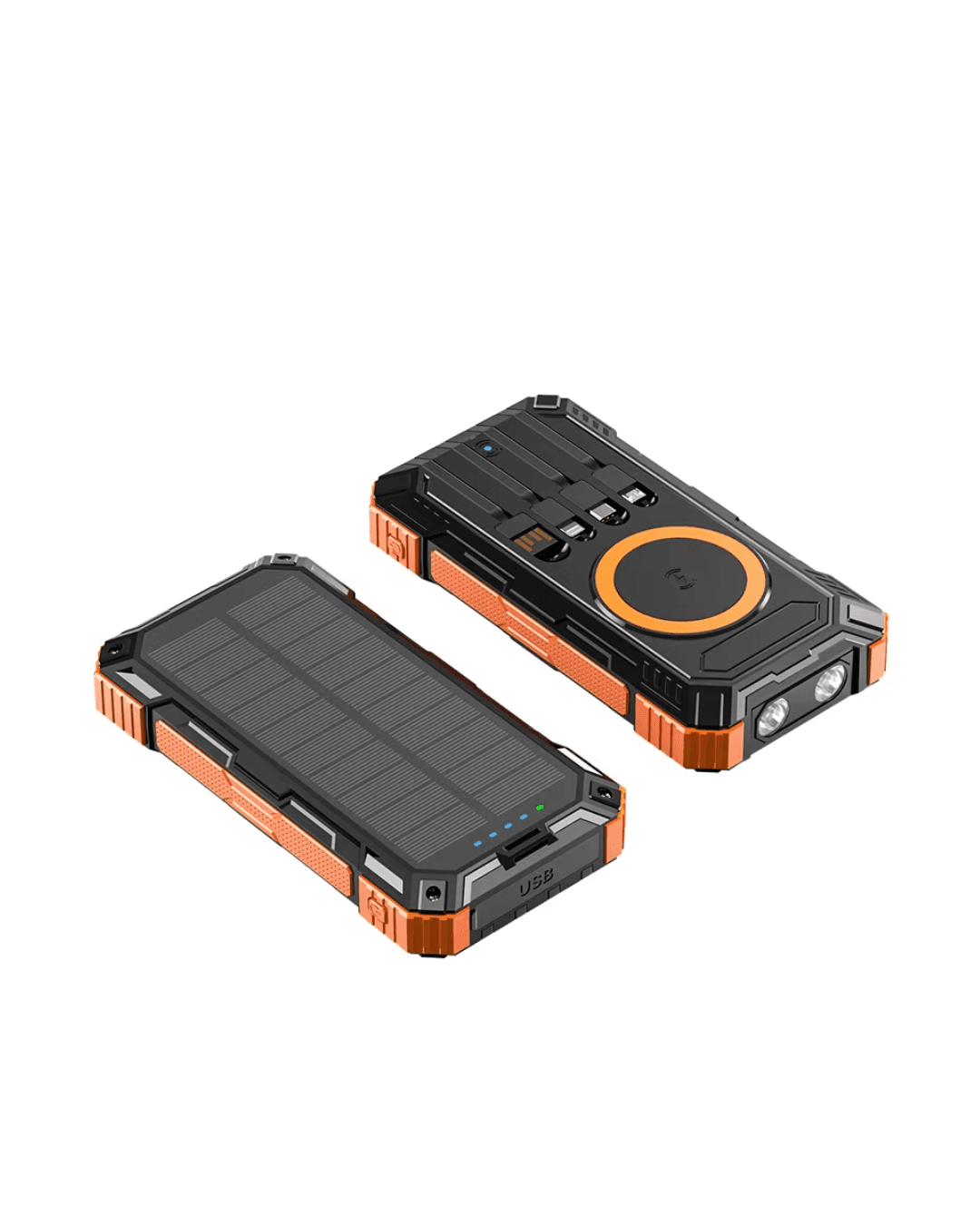 Güneş Enerjili 20000 mAh Powerbank Kablosuz Hızlı Şarj Taşınabilir 6