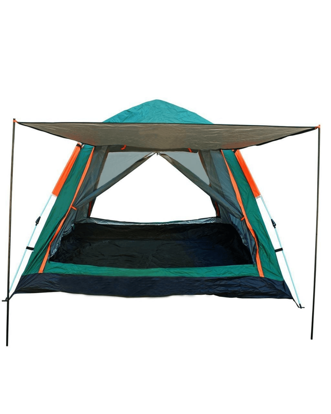 Geniş Aile Kamp Çadırı 240x210 cm Güneşlikli Otomatik Kurulum Outdoor 4
