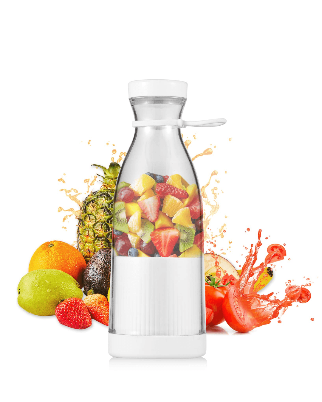 Büyük Bardak Blender Beyaz 380 ml Taşınabilir USB Şarjlı Smoothie Makinesi 3
