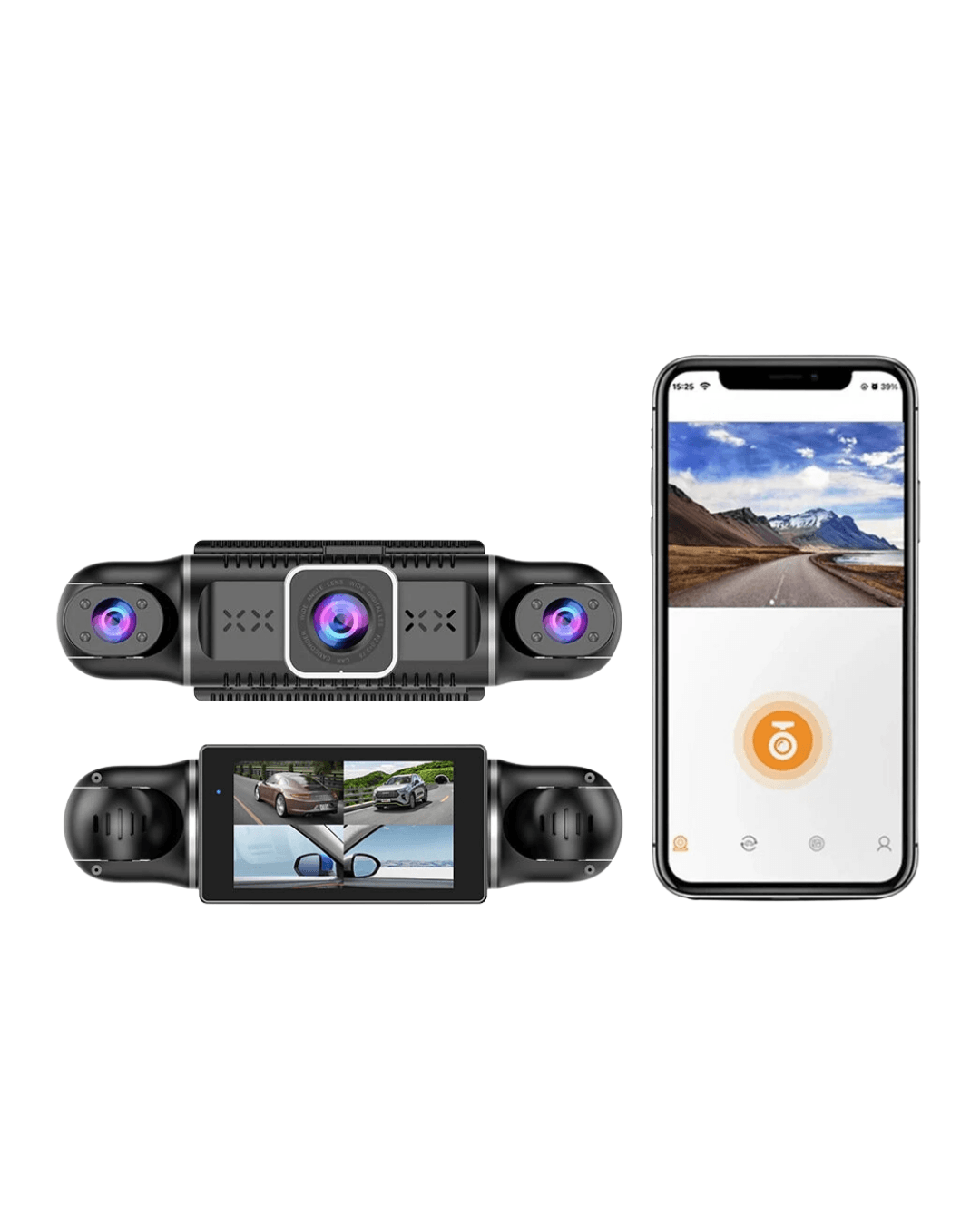 Araç İçi WiFi Destekli Full HD Kamera 170 Derece Geniş Açı Gece Görüşlü 4