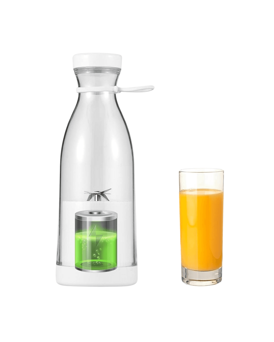 Büyük Bardak Blender Beyaz 380 ml Taşınabilir USB Şarjlı Smoothie Makinesi 4