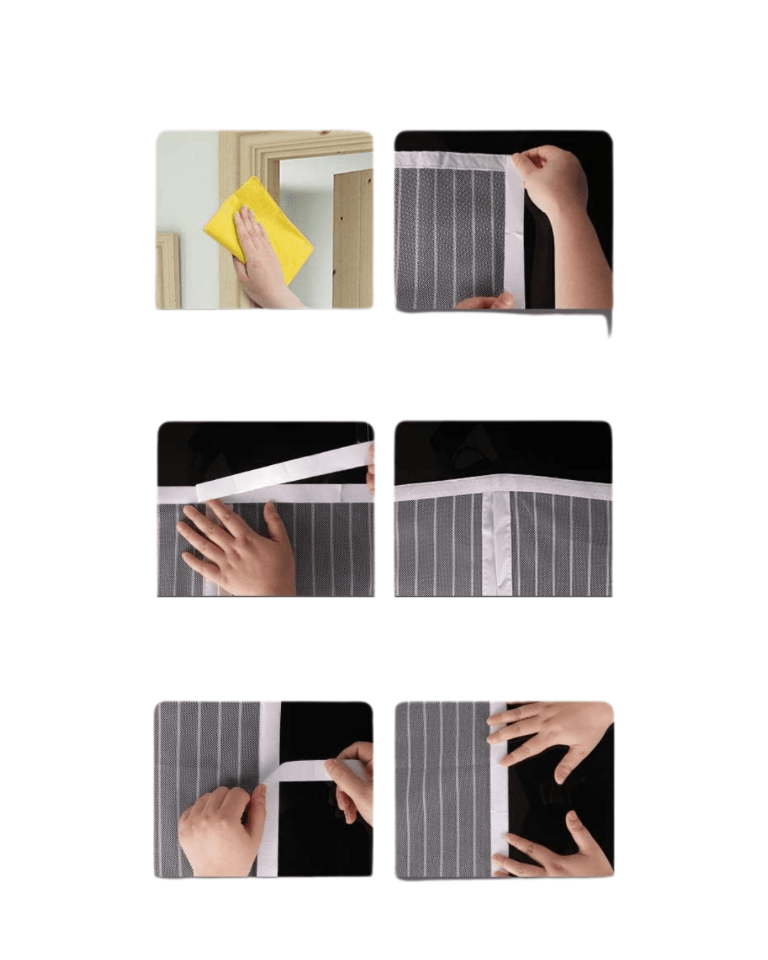 Mıknatıslı Kapı Sinekliği 105x210 CM Tül Sineklik Çift Taraflı Bant Hediyeli 4