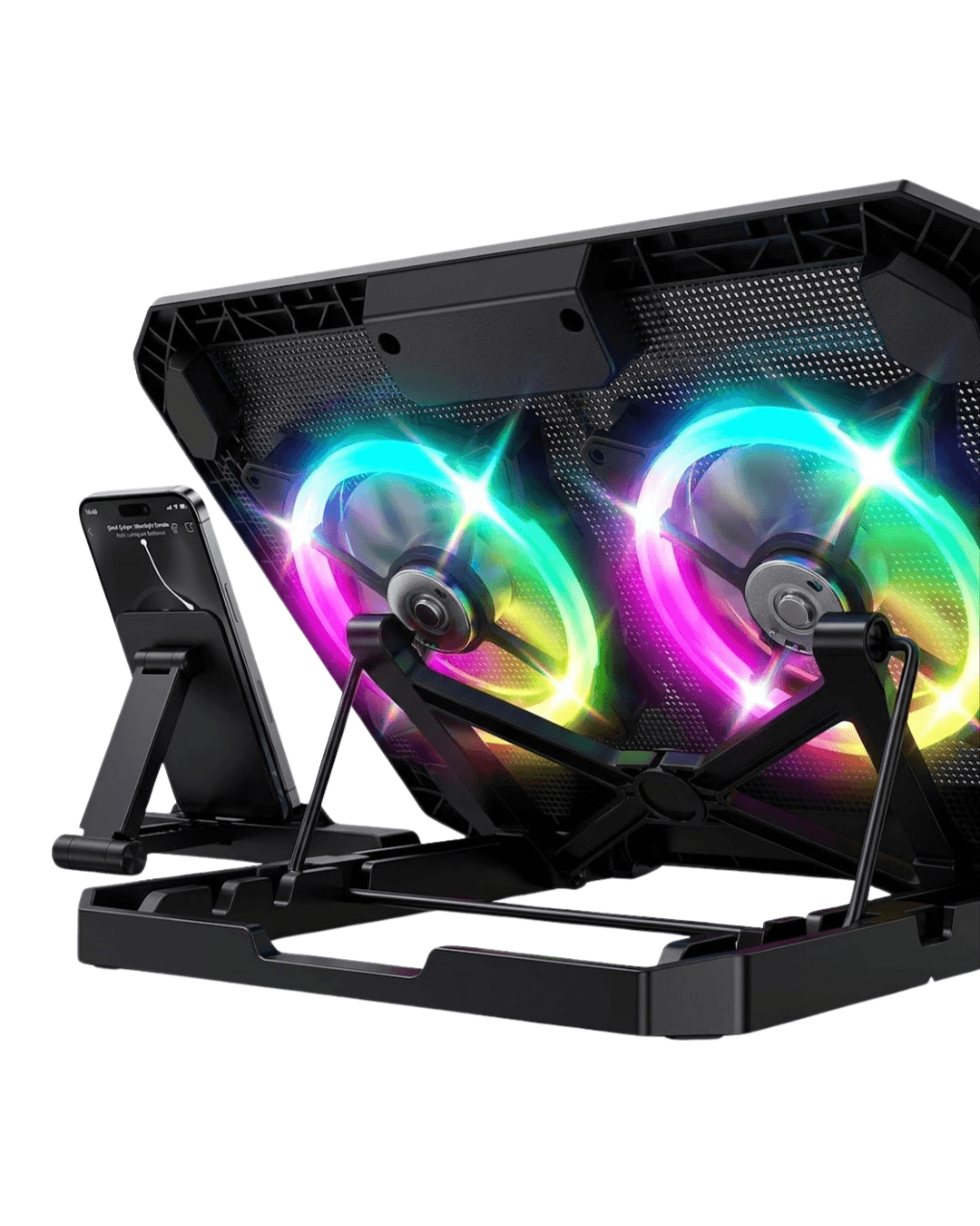 N33 Sessiz Çift Fanlı Laptop Soğutucu Stand RGB Aydınlatmalı 4