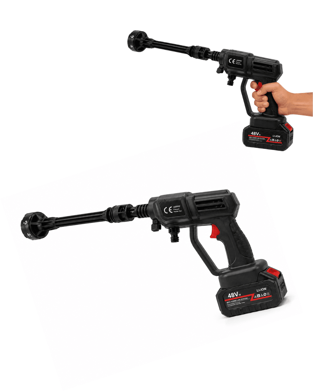 Ayarlanabilir Başlıklı Araç Yıkama Şarjlı Kablosuz Basınçlı Yıkama Makinesi 4