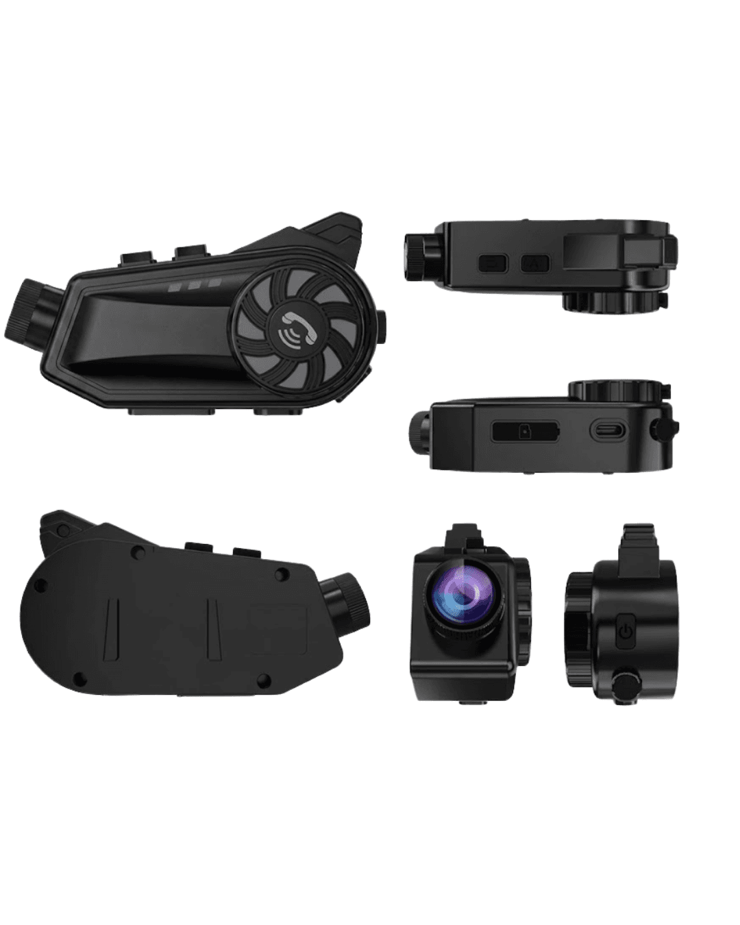 BT68 Kameralı İntercom Kask Kamerası 1080P Bluetooth 3000mAh Uzun Pil Ömrü 5
