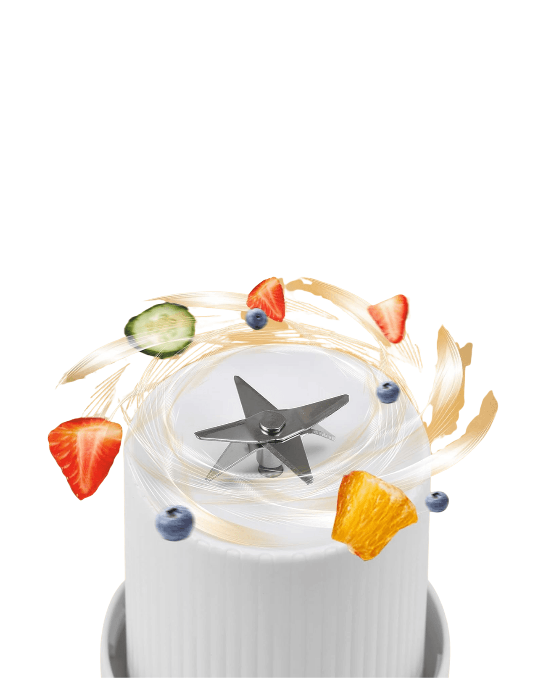 Büyük Bardak Blender Beyaz 380 ml Taşınabilir USB Şarjlı Smoothie Makinesi 5