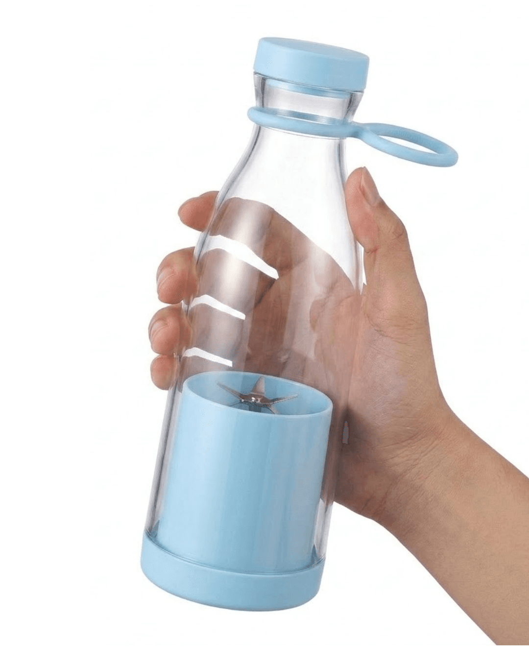 BİG Bardak Blender Mavi 380 ml Taşınabilir USB Şarjlı Kablosuz Meyve Karıştırıcı 5
