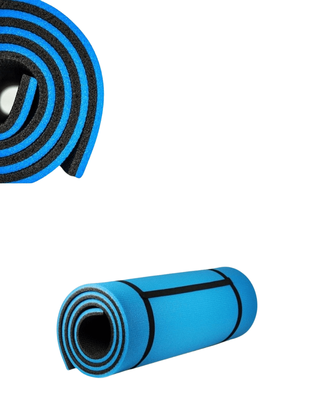 10 mm Kalınlıkta Mavi Yoga Matı Kaymaz Tabanlı Fitness ve Pilates Matı 5