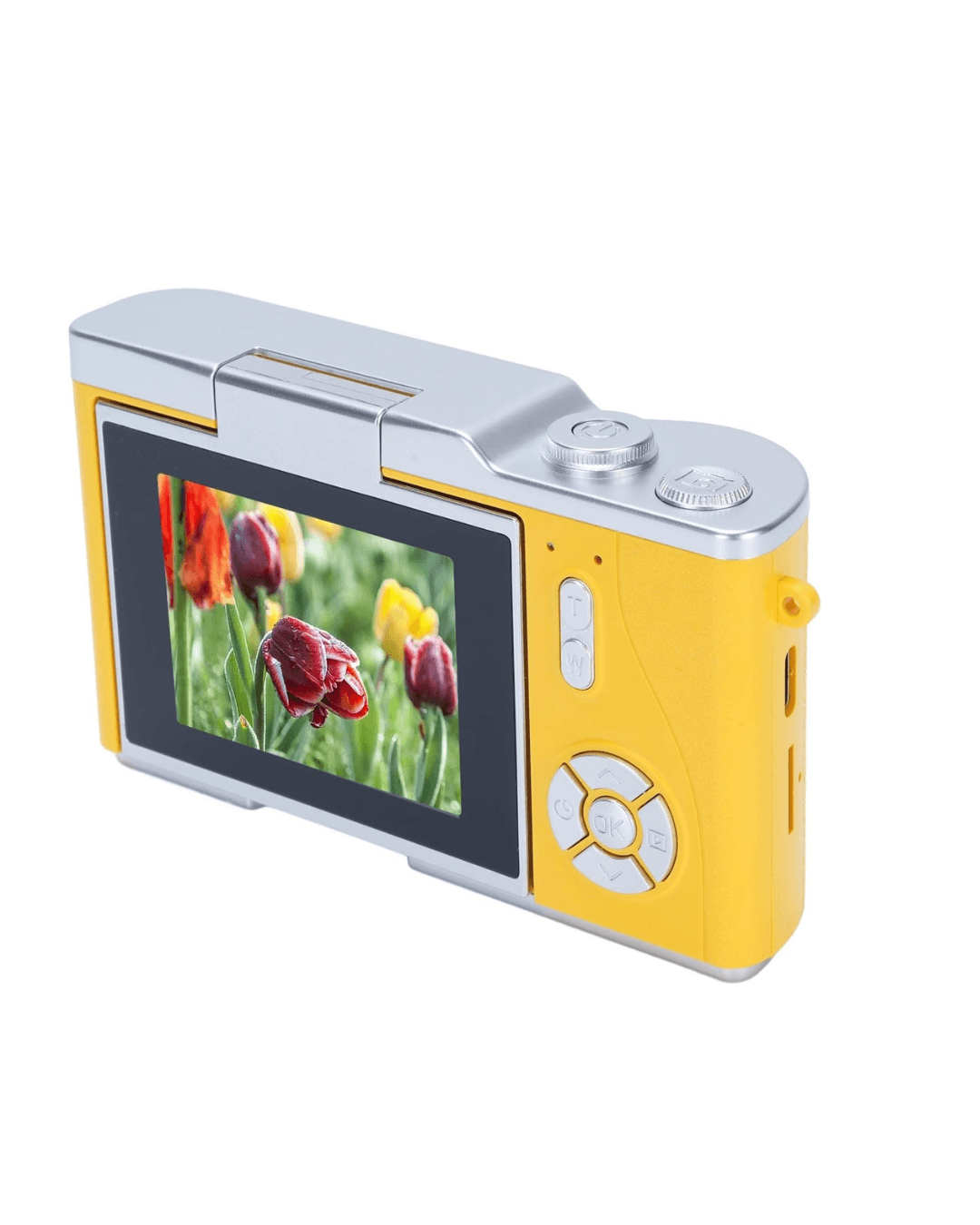 LK007 Fotoğraf Makinesi Sarı 48 MP 4K Video Flip Ekran Zoom LED Işık 5
