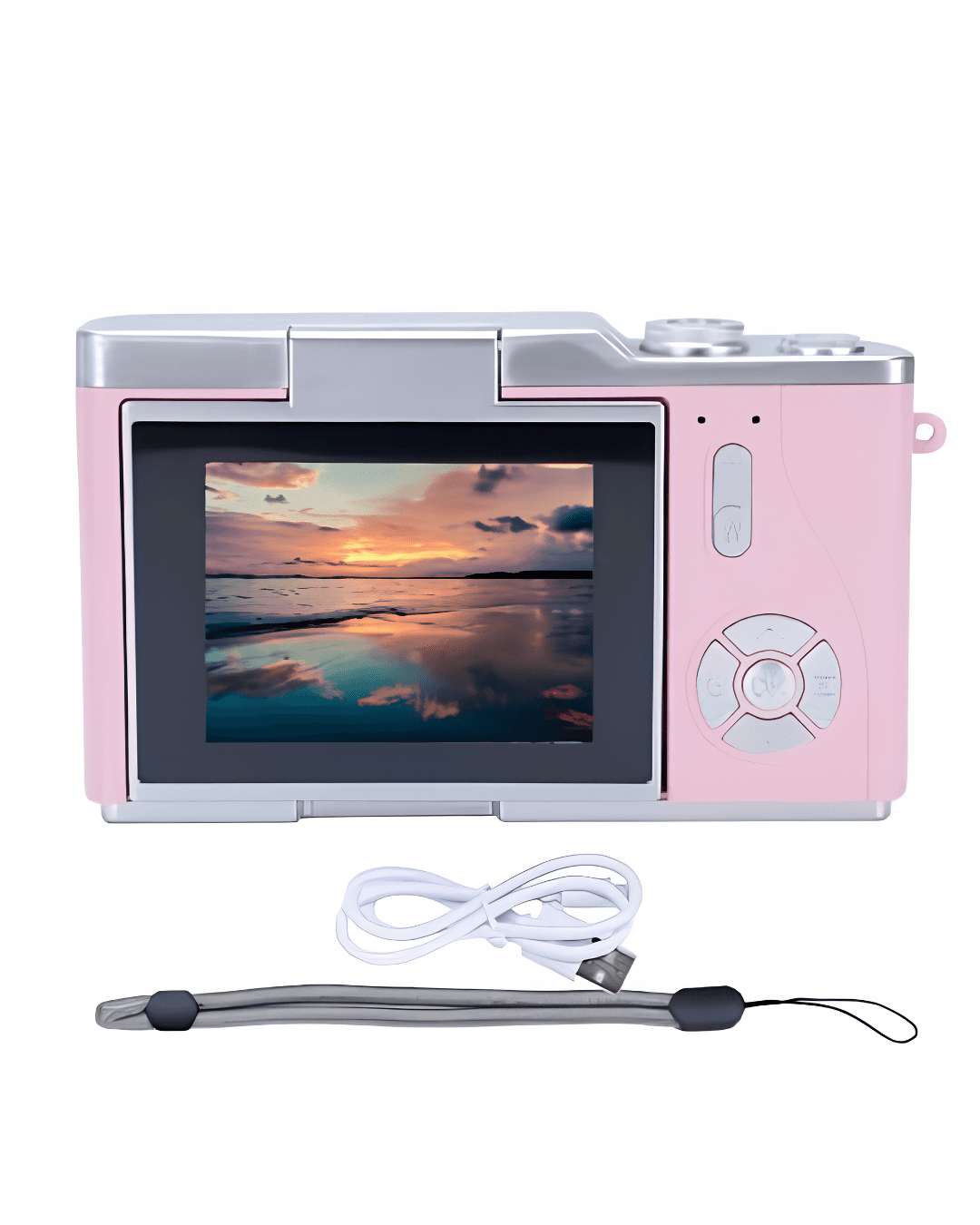 LK007 48 MP Dijital Fotoğraf Makinesi Pembe - 1080P Video Flip Ekran 5