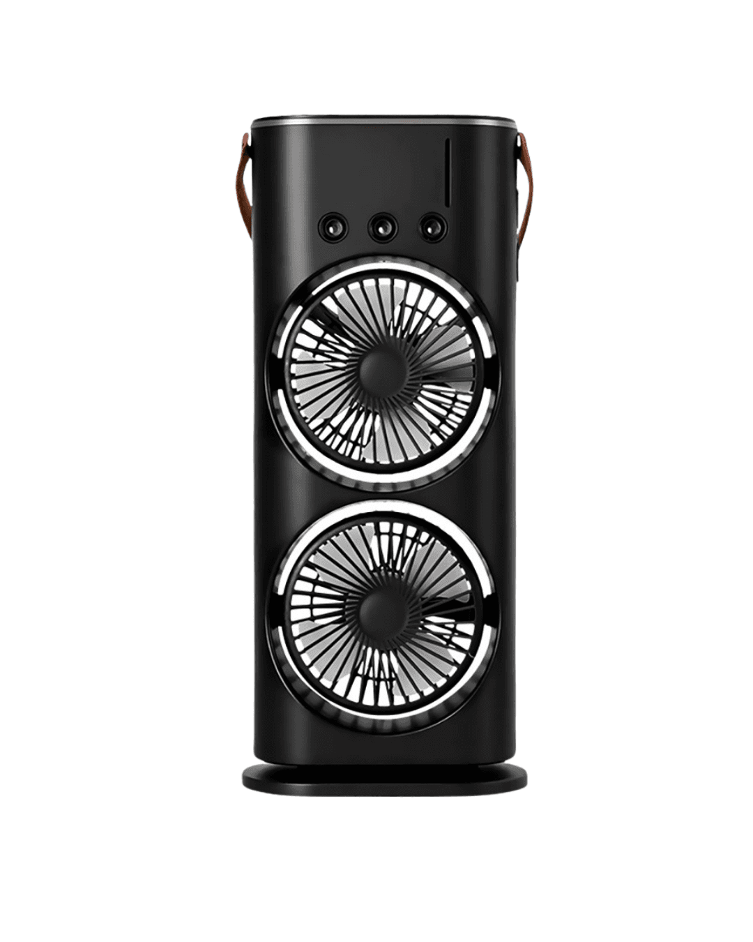 Şarjlı Buharlı Serinletici Fan RGB Işıklı Çift Pervaneli Masa Fanı USB 6