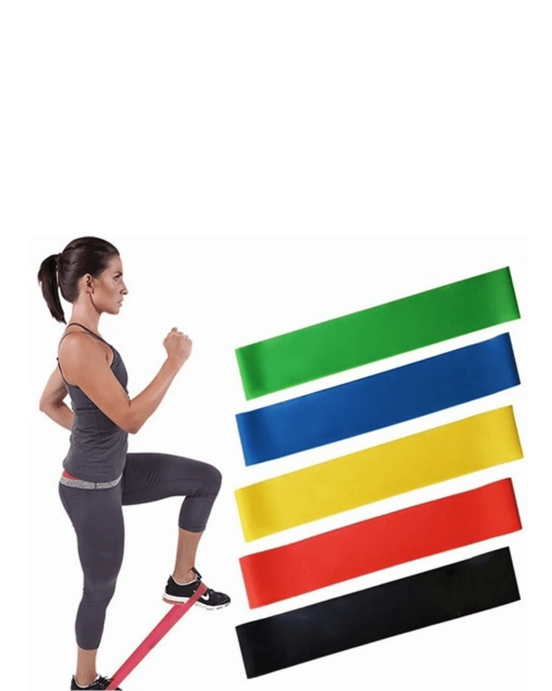 BSY110 Egzersiz Lastiği Direnç Bandı Yoga Pilates Fitness 6